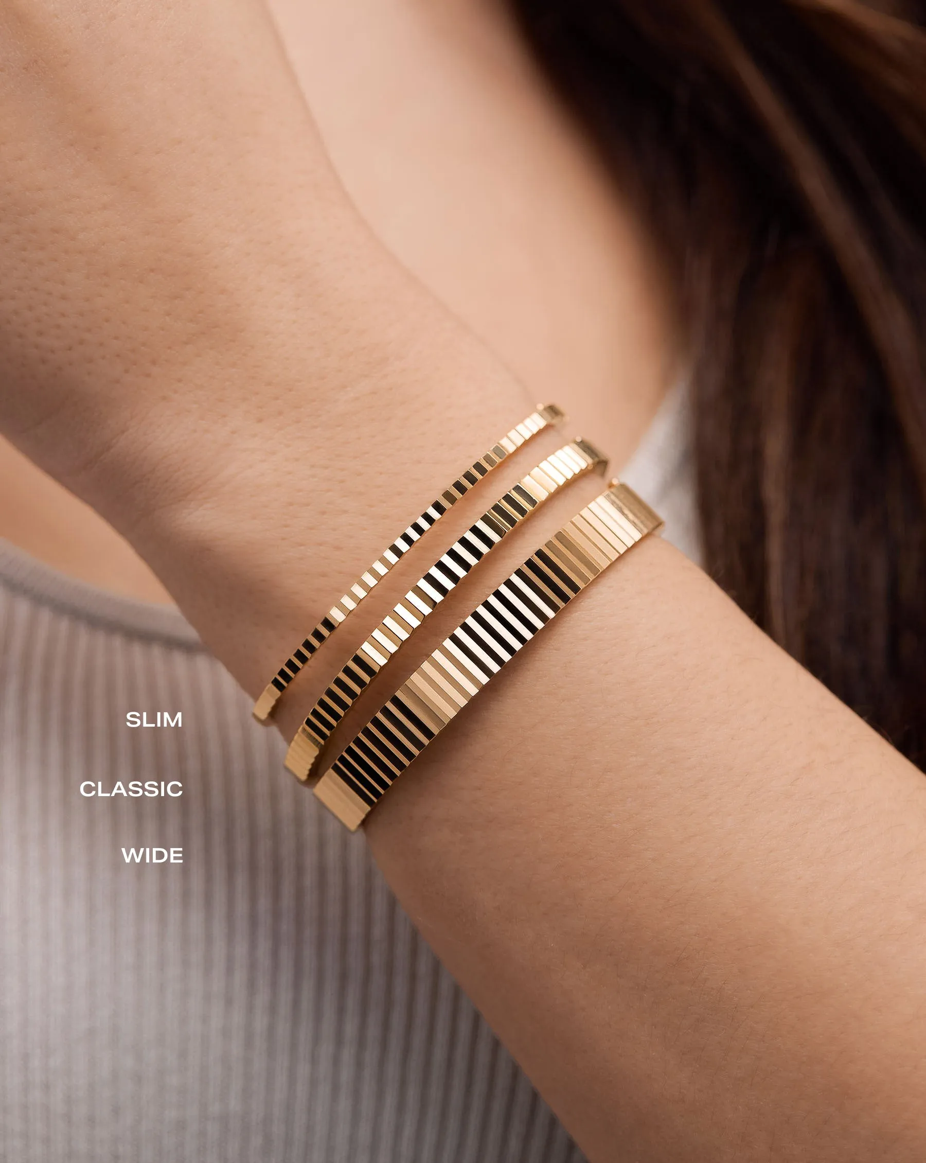 Fluted Gold Bangle