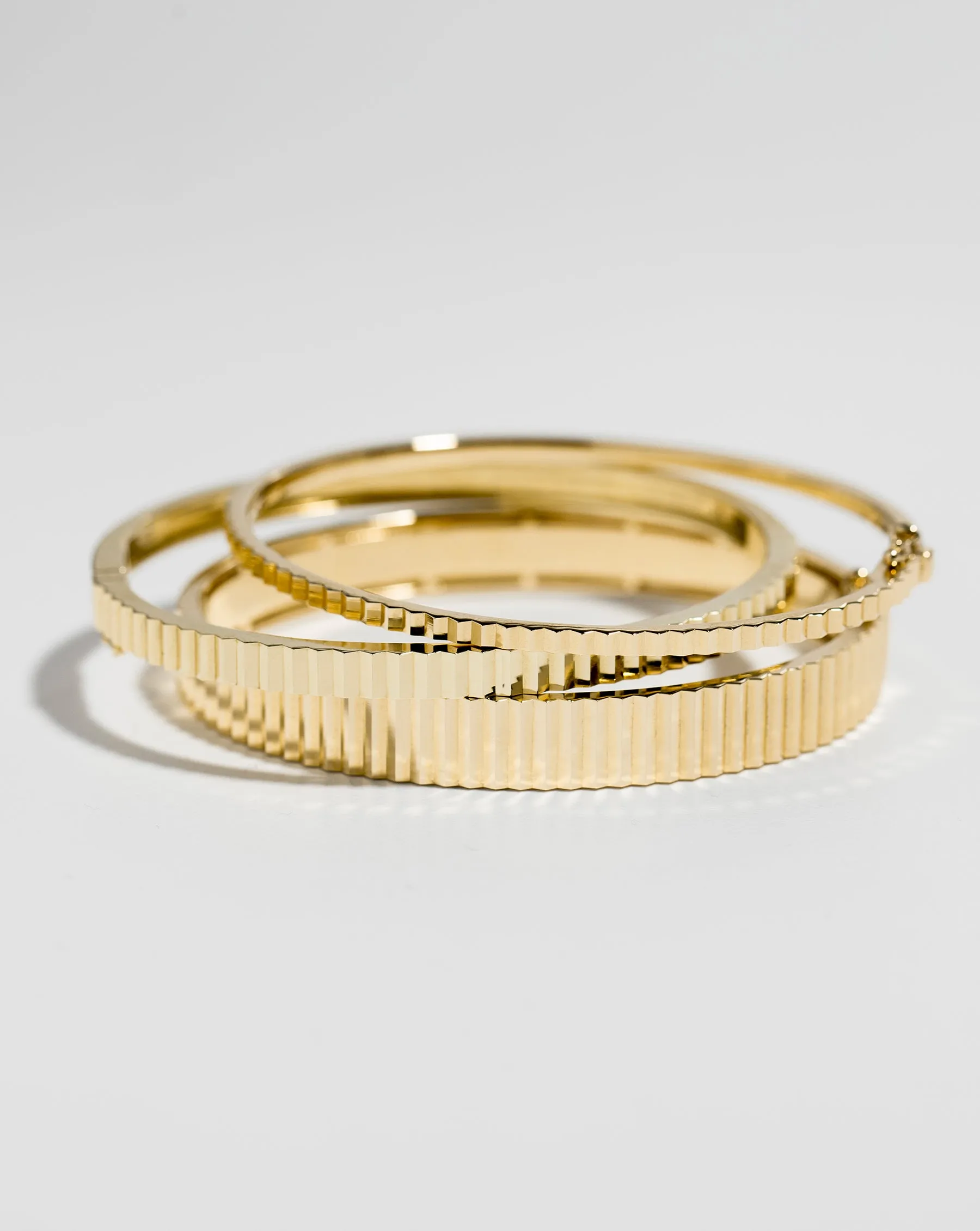 Fluted Gold Bangle