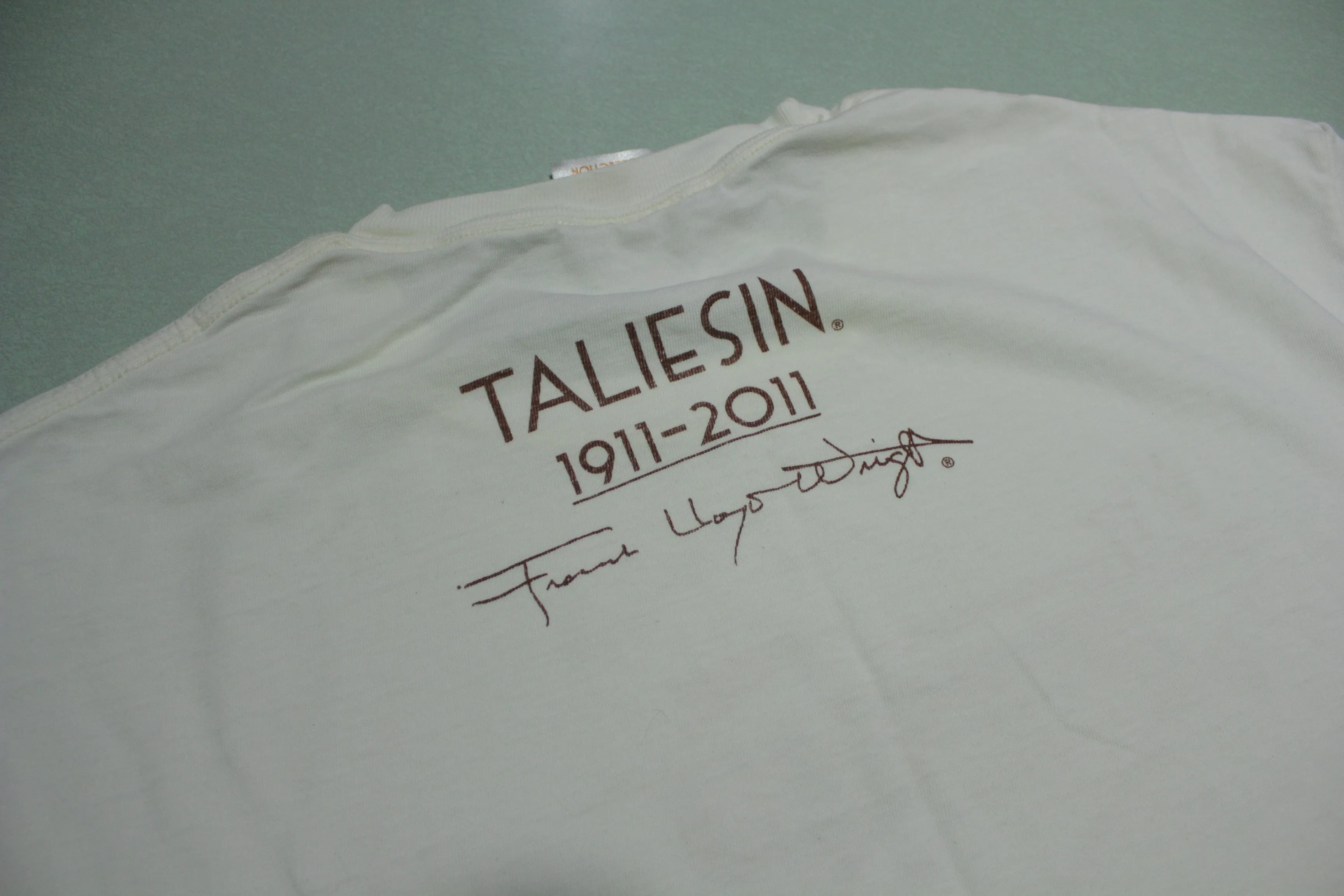 Frank Lloyd Wright Collection 1911-2011 Taliesin 100 Years Commerative T-Shirt