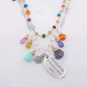 Free Hippie - Double-Strand Multi-Gemstone Necklace