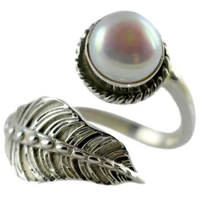 Freshwater Pearl 925 Solid Sterling Silver Handmade Ring Size 4 - 13 US