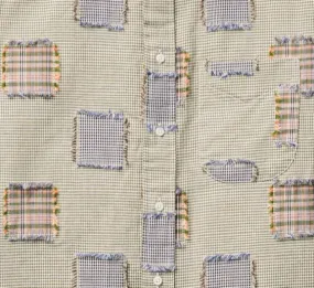 GITMAN BROS VINTAGE Multi Swatch Poplin Cuban Collar Overshirt