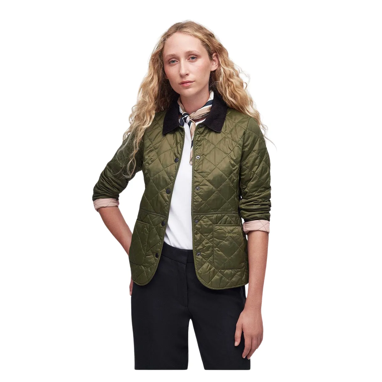 Giubbino Donna Barbour Trapuntato Deveron Quilted Verde