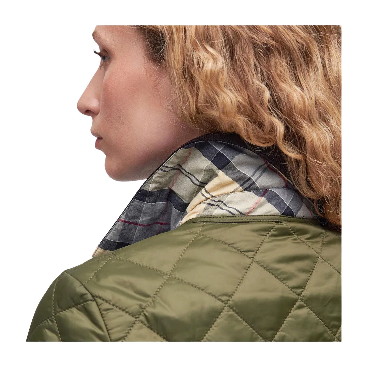 Giubbino Donna Barbour Trapuntato Deveron Quilted Verde