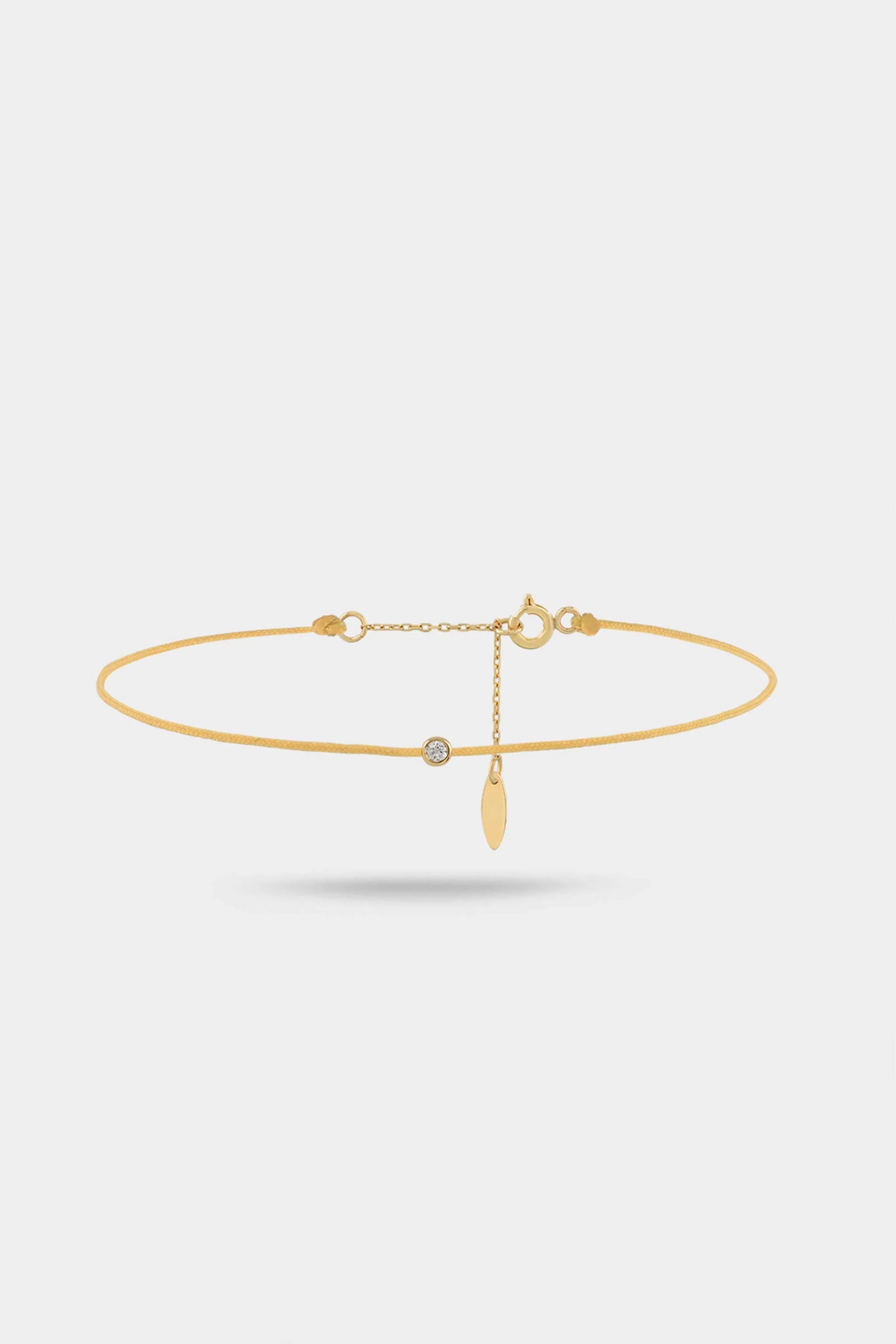 Gold Aspire Cord Bracelet in Diamond