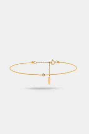 Gold Aspire Cord Bracelet in Diamond