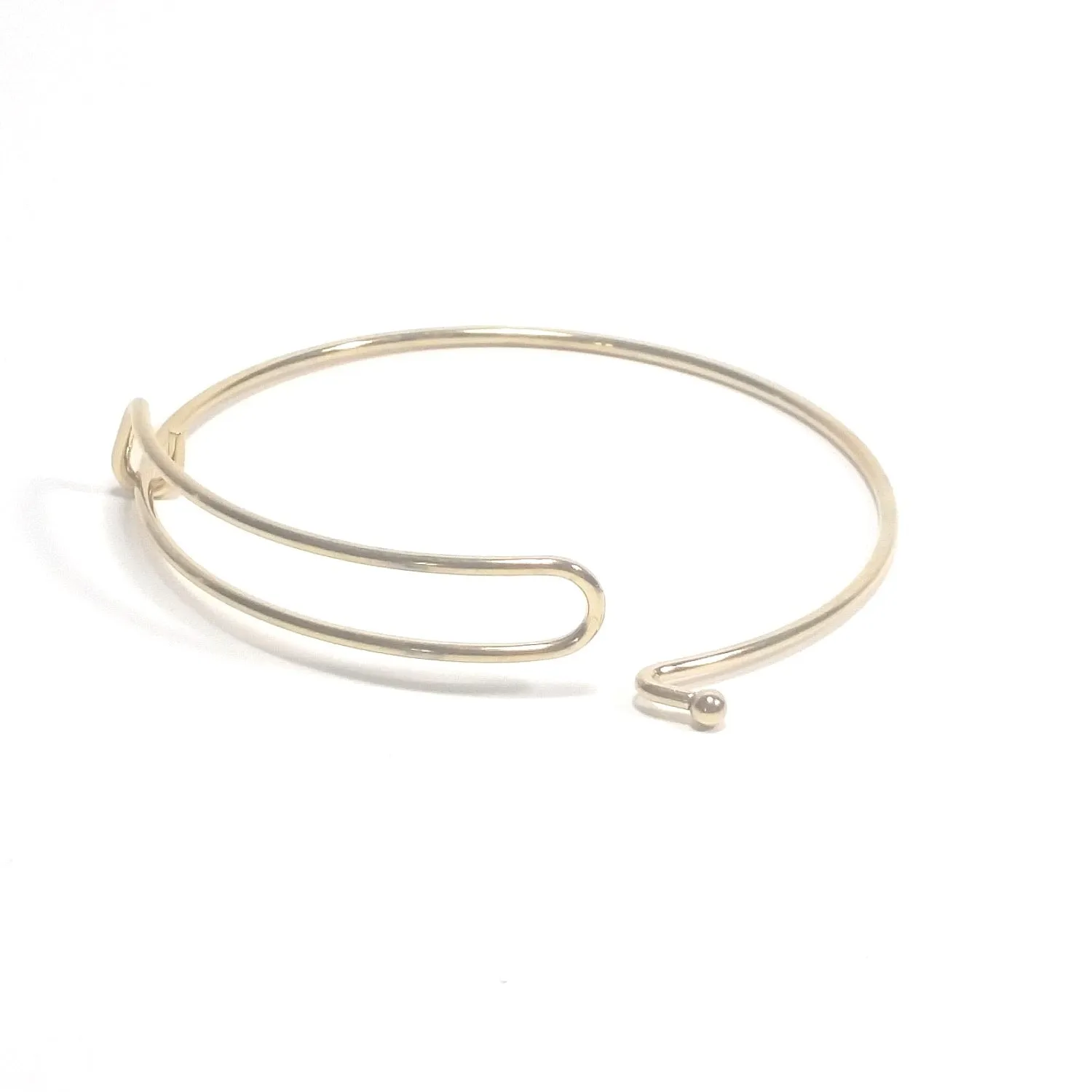 Gold Charm Bangle Bracelet Finding for Charms, 60mm diameter (less than about 7-1/2 inches), Lot Size 10 Pieces, #1803 G