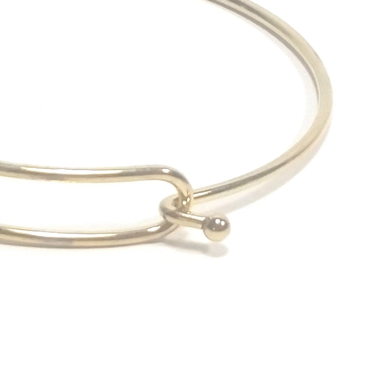 Gold Charm Bangle Bracelet Finding for Charms, 60mm diameter (less than about 7-1/2 inches), Lot Size 10 Pieces, #1803 G