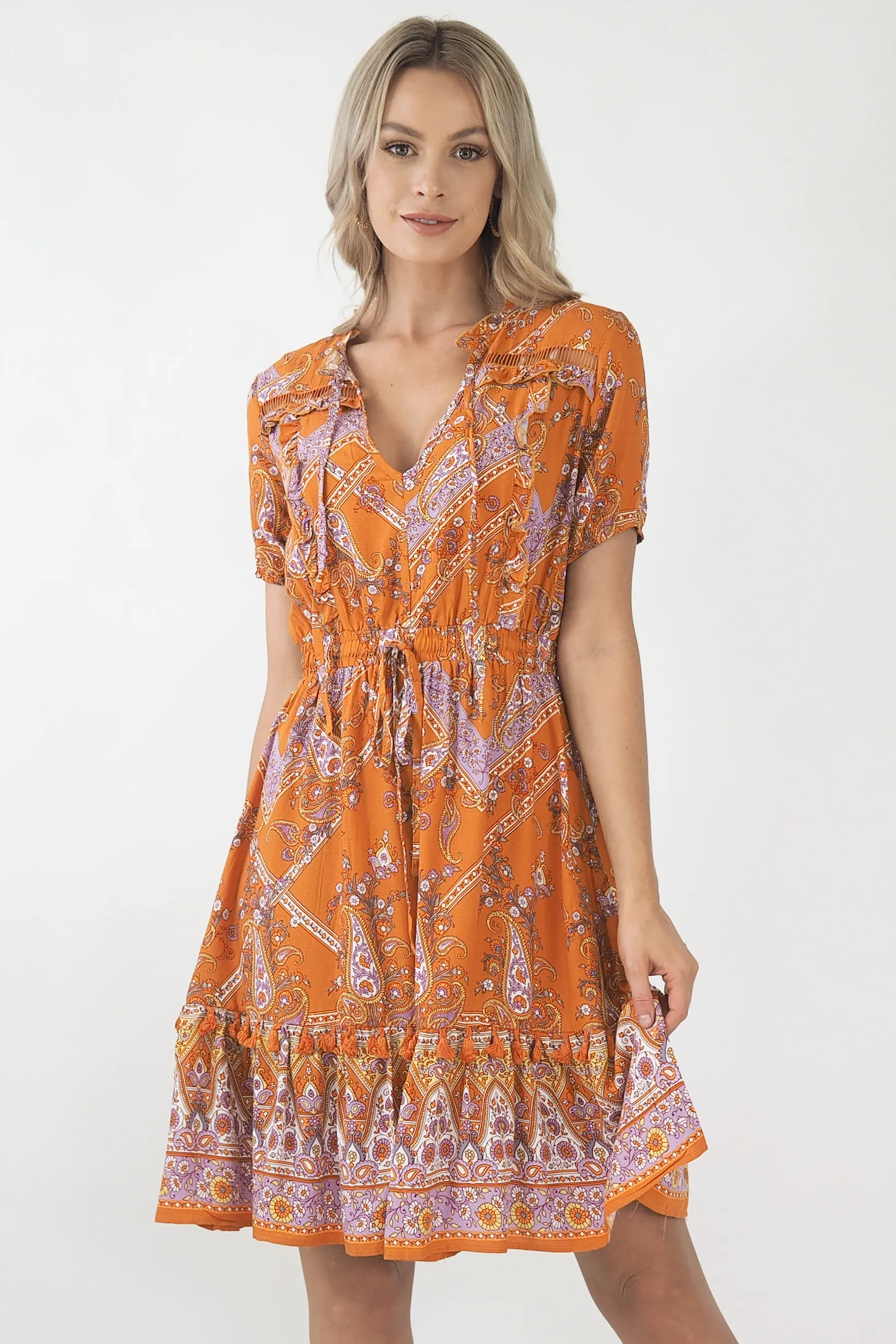 Harper Dress - Rust