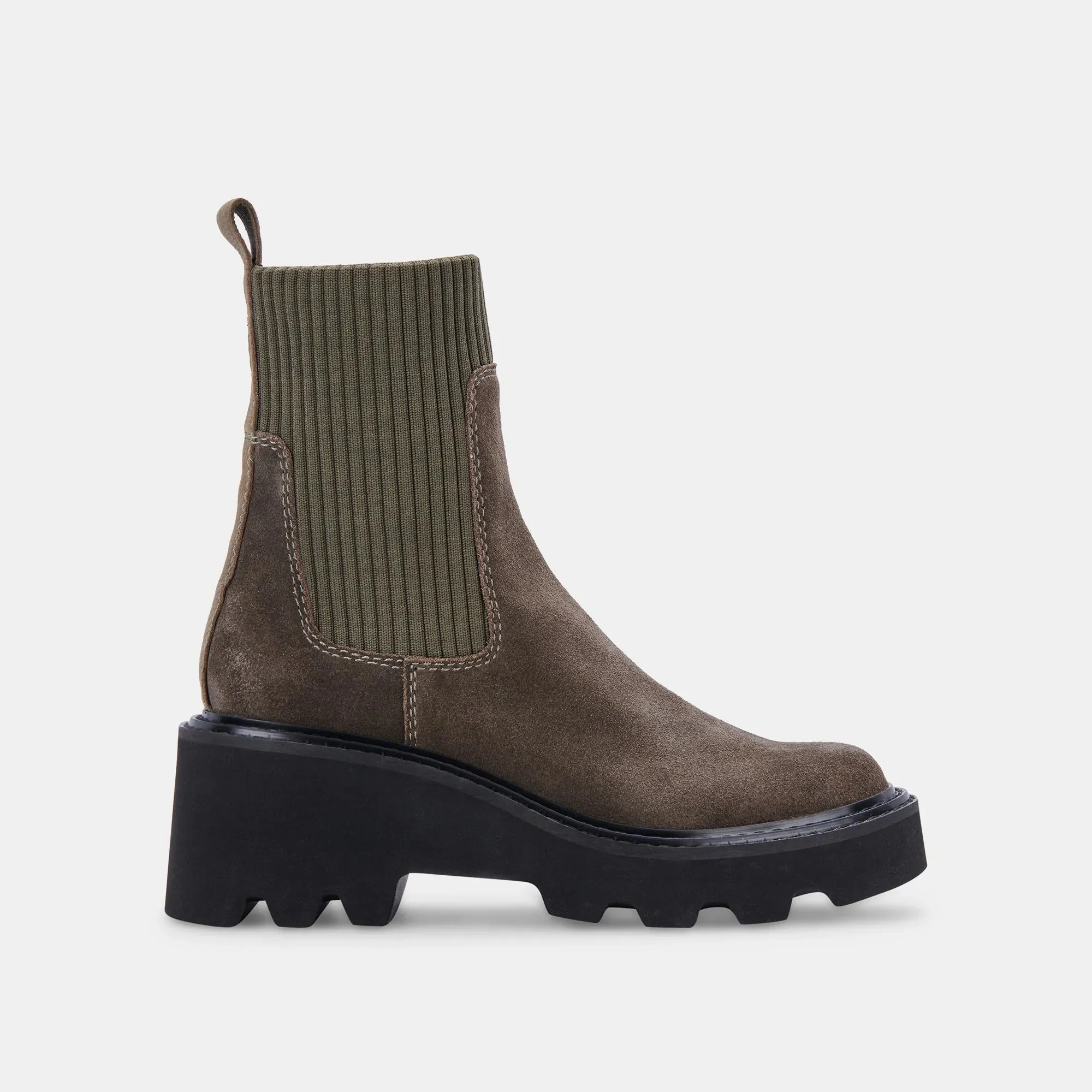 HOVEN H2O BOOTS OLIVE SUEDE - re:vita