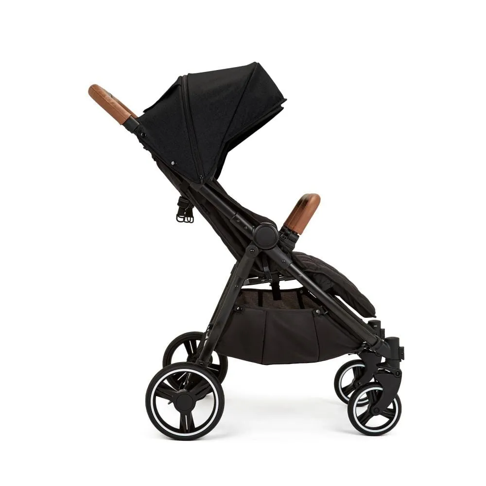 Ickle Bubba Venus Double Stroller - Black / Black / Tan