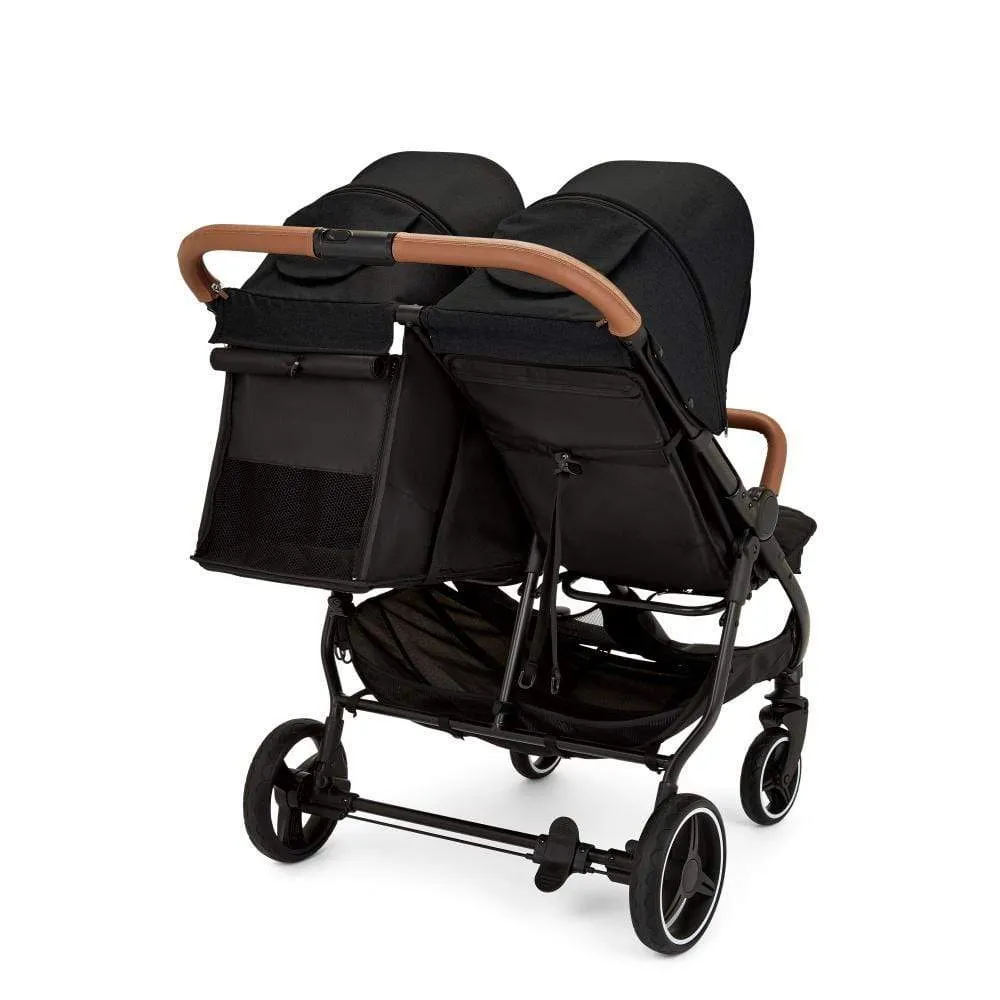 Ickle Bubba Venus Double Stroller - Black / Black / Tan