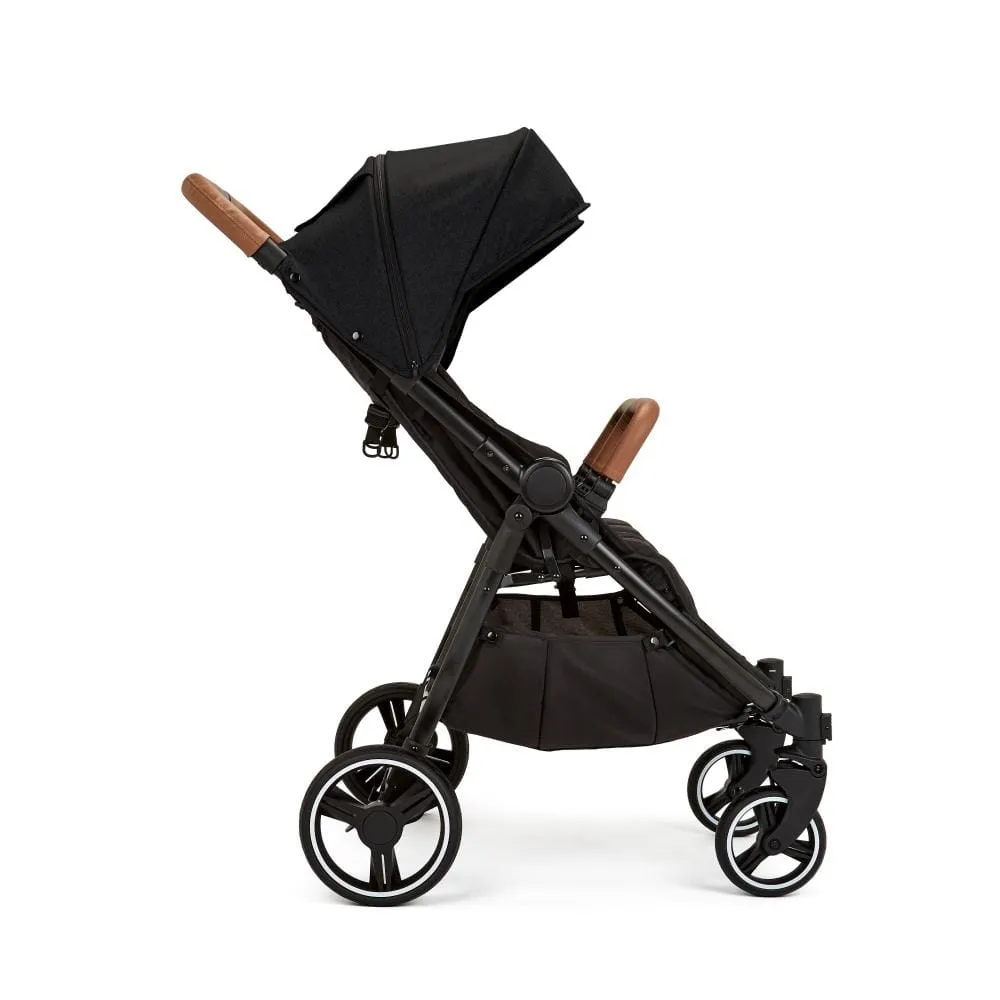 Ickle Bubba Venus Double Stroller - Black / Black / Tan