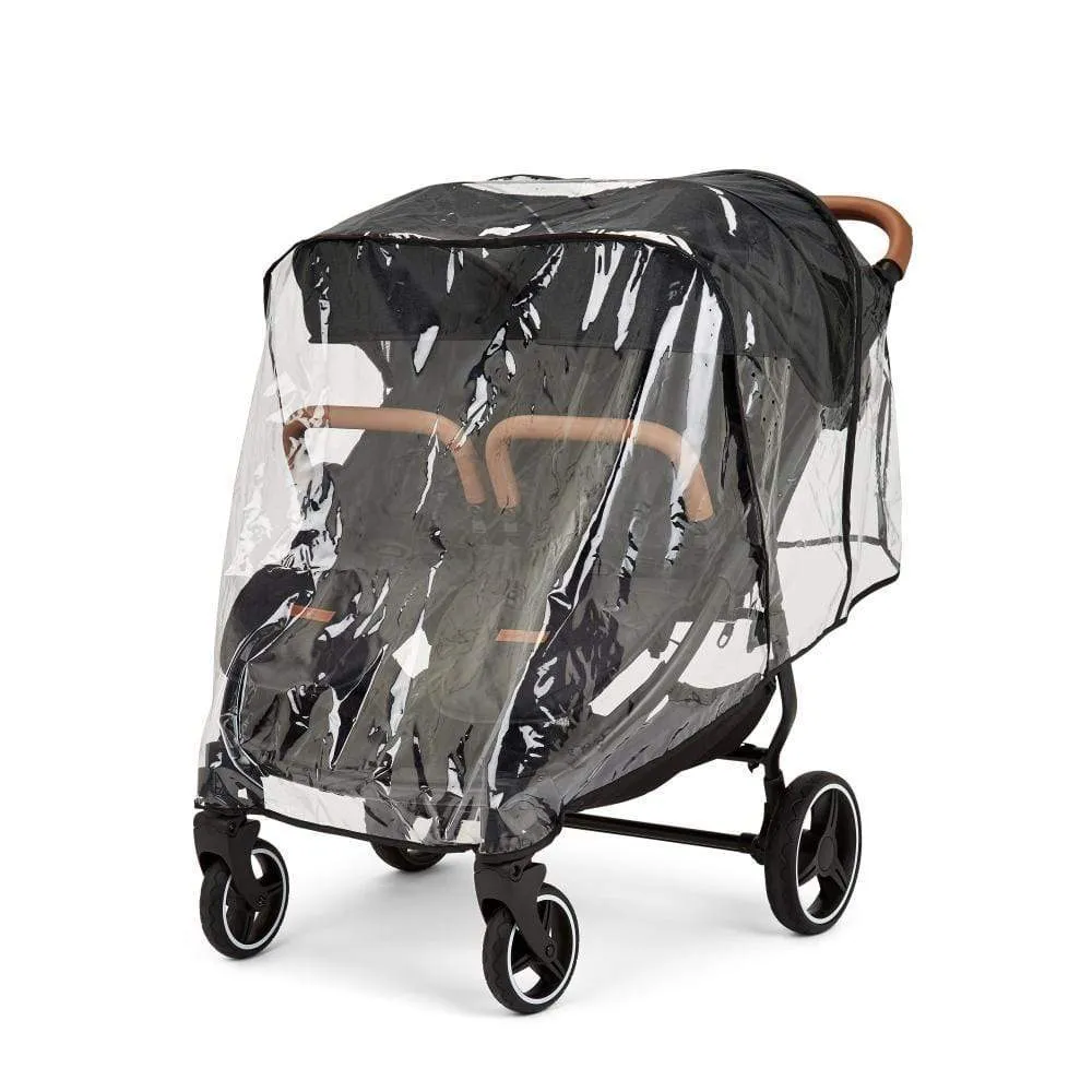 Ickle Bubba Venus Double Stroller - Black / Black / Tan