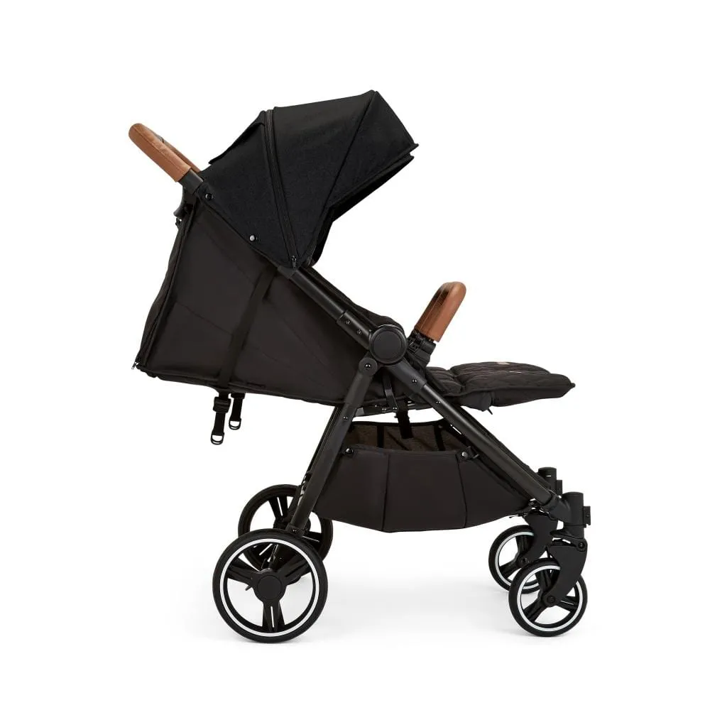 Ickle Bubba Venus Double Stroller - Black / Black / Tan