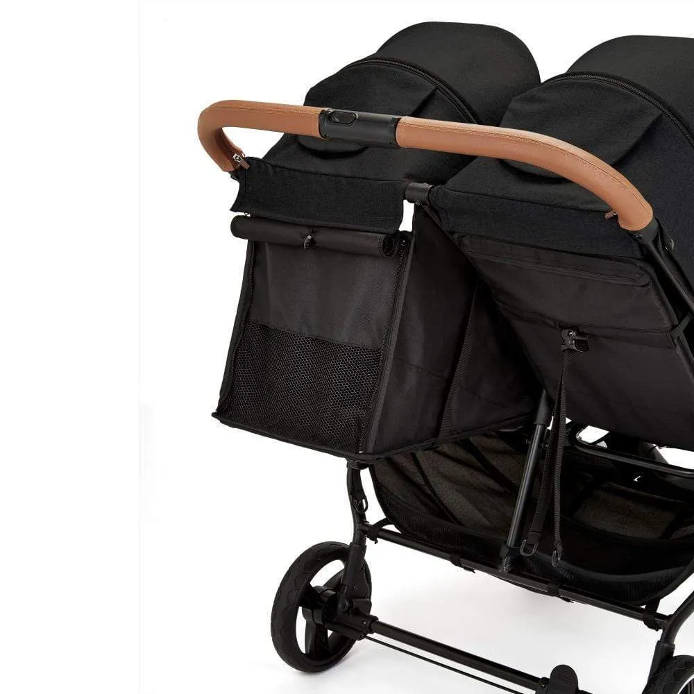 Ickle Bubba Venus Double Stroller - Black / Black / Tan