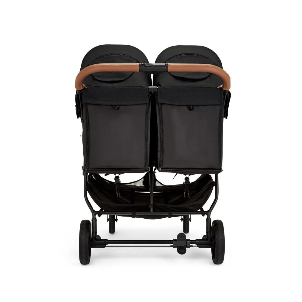 Ickle Bubba Venus Double Stroller - Black / Black / Tan