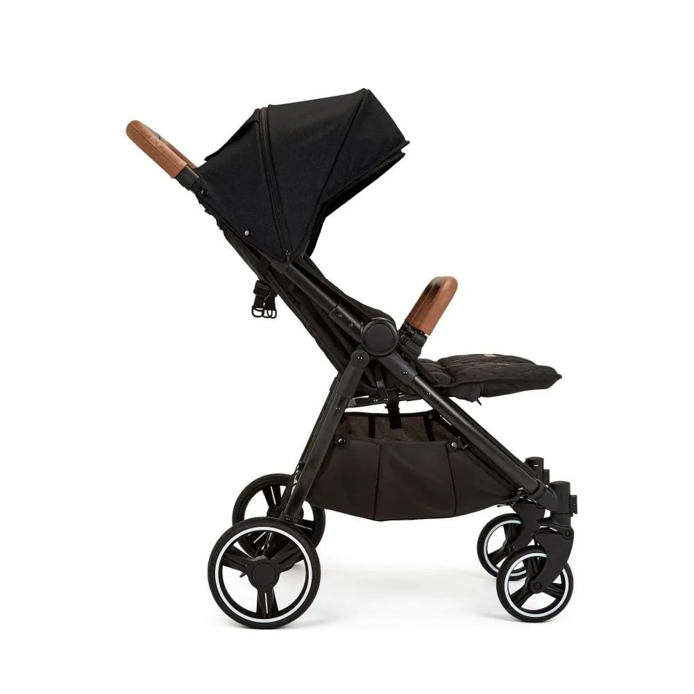 Ickle Bubba Venus Double Stroller - Black / Black / Tan