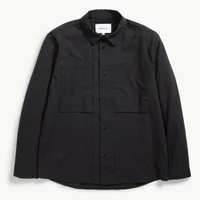 JENS CORDURA TECH WOOL OVERSHIRT CHARCOAL MELANGE