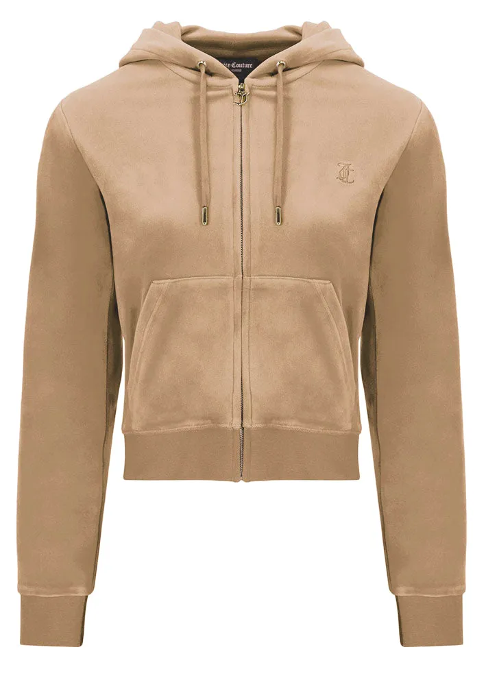 Juicy Couture Robertson Classic Velour Hoodie - gold caramel