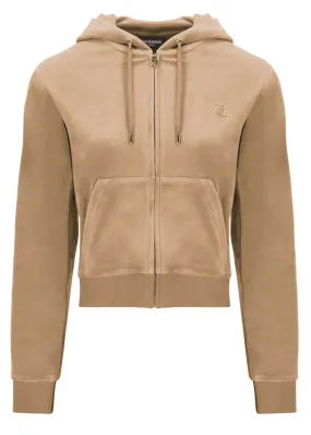 Juicy Couture Robertson Classic Velour Hoodie - gold caramel