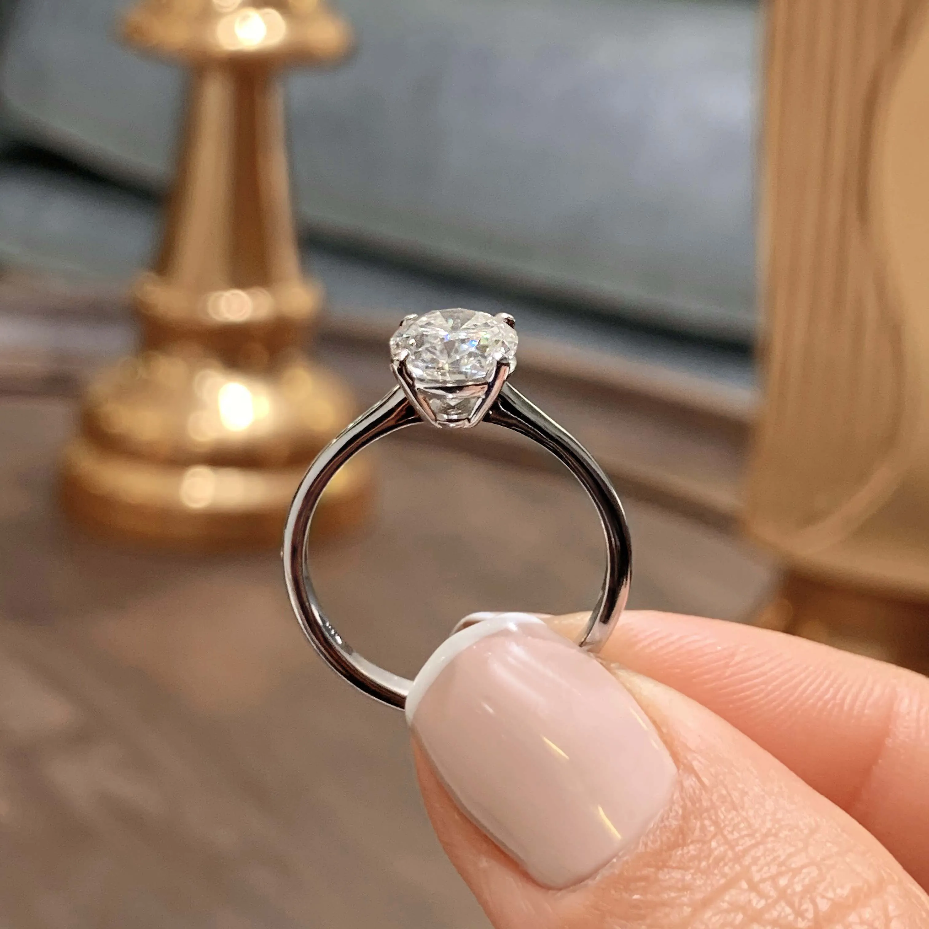 Julia Moissanite Ring   (2.15 Carat) -14K White Gold (RTS)