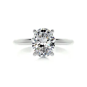 Julia Moissanite Ring   (2.15 Carat) -14K White Gold (RTS)