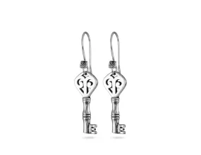 Key Earrings - Silver