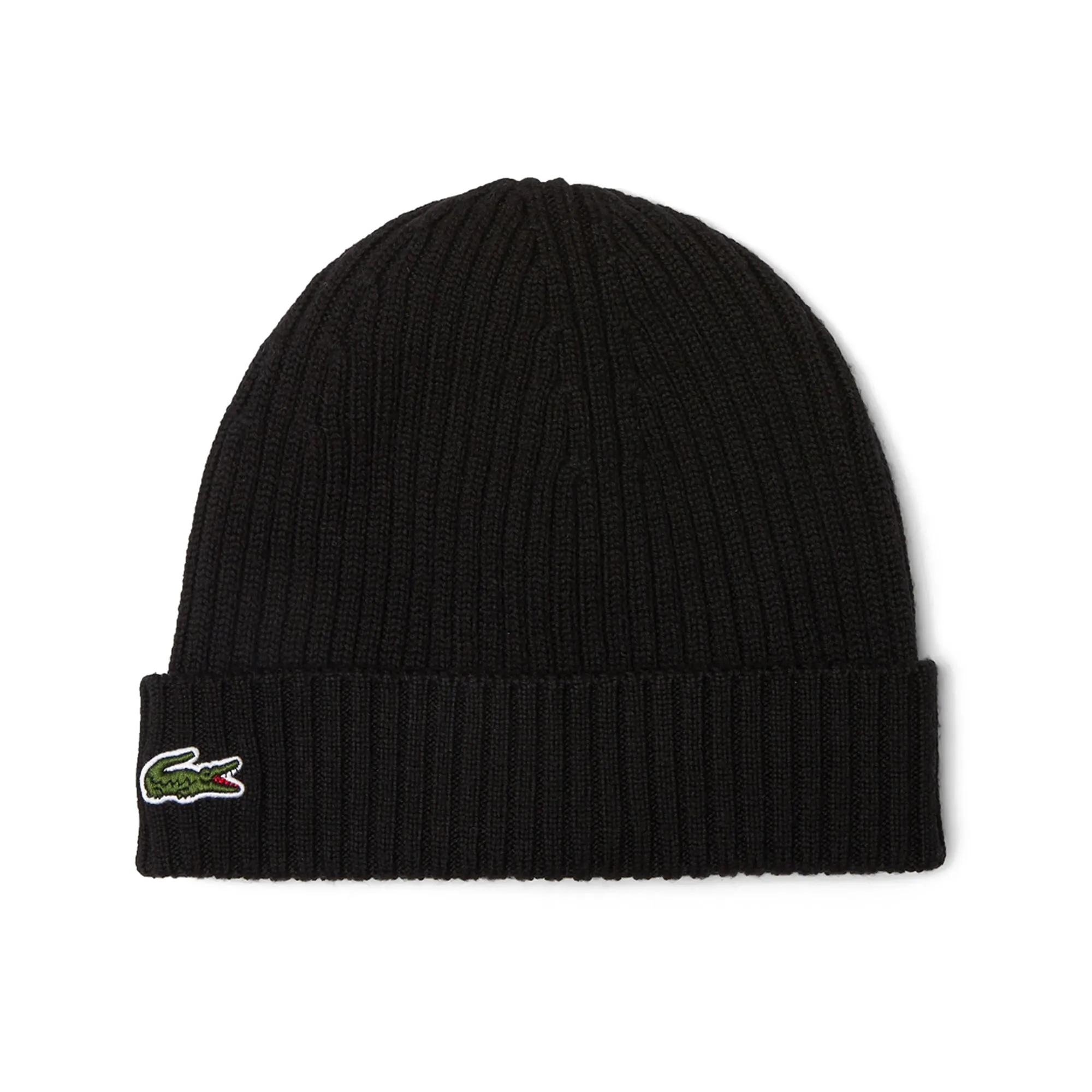 Lacoste RB0001 Knitted Wool Beanie - Black