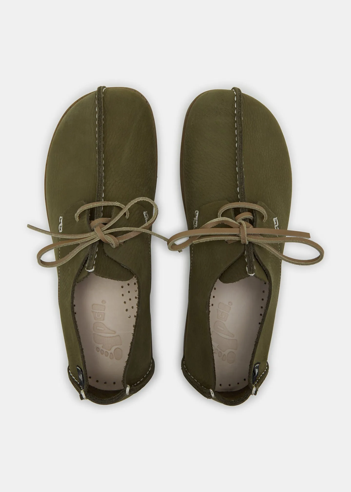 Lennon Embossed Nubuck Shoe  - Olive