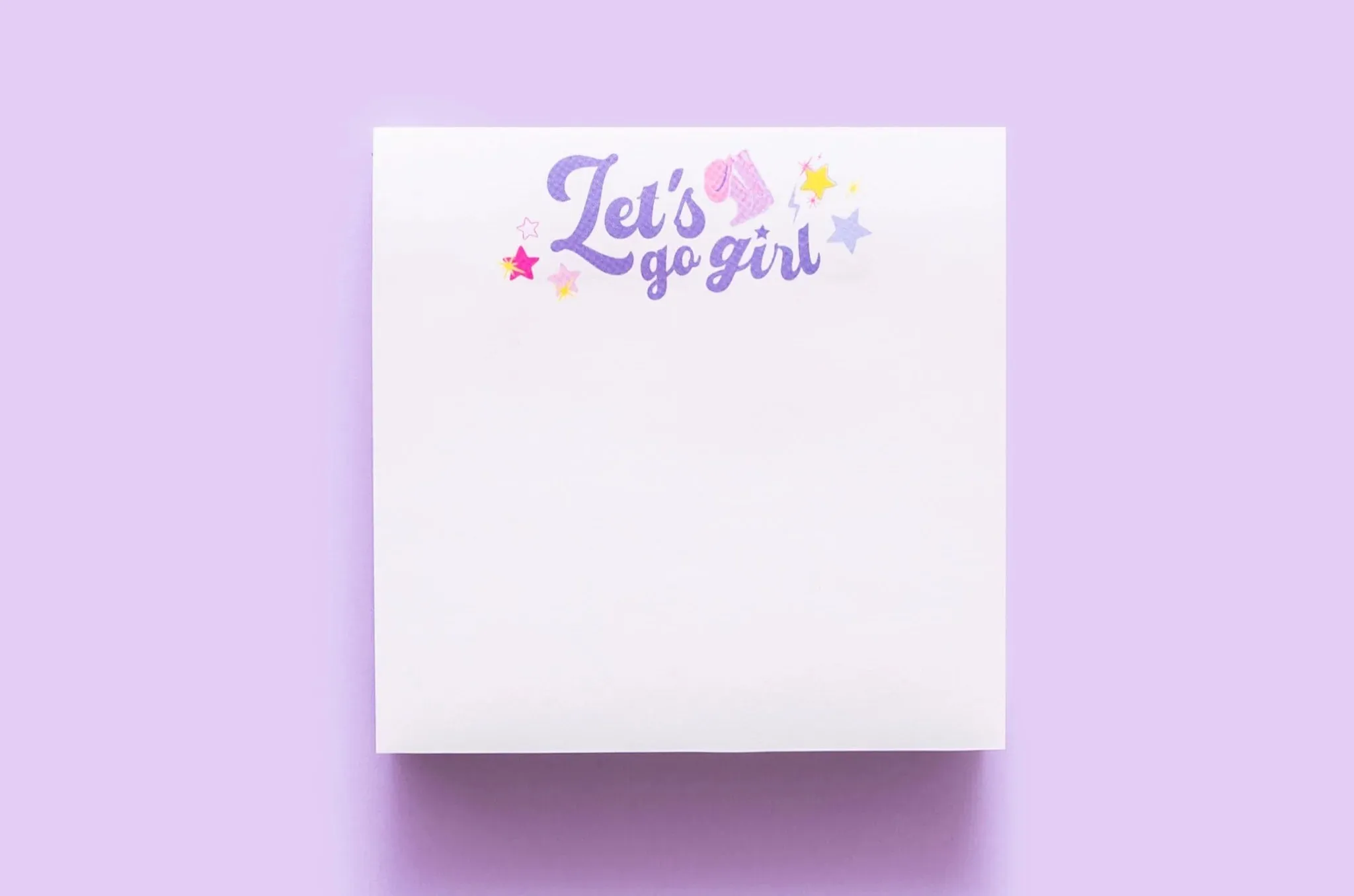 Let's Go Girl Sticky Reminder Pad