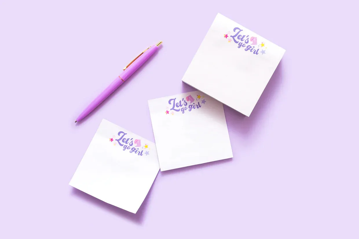 Let's Go Girl Sticky Reminder Pad