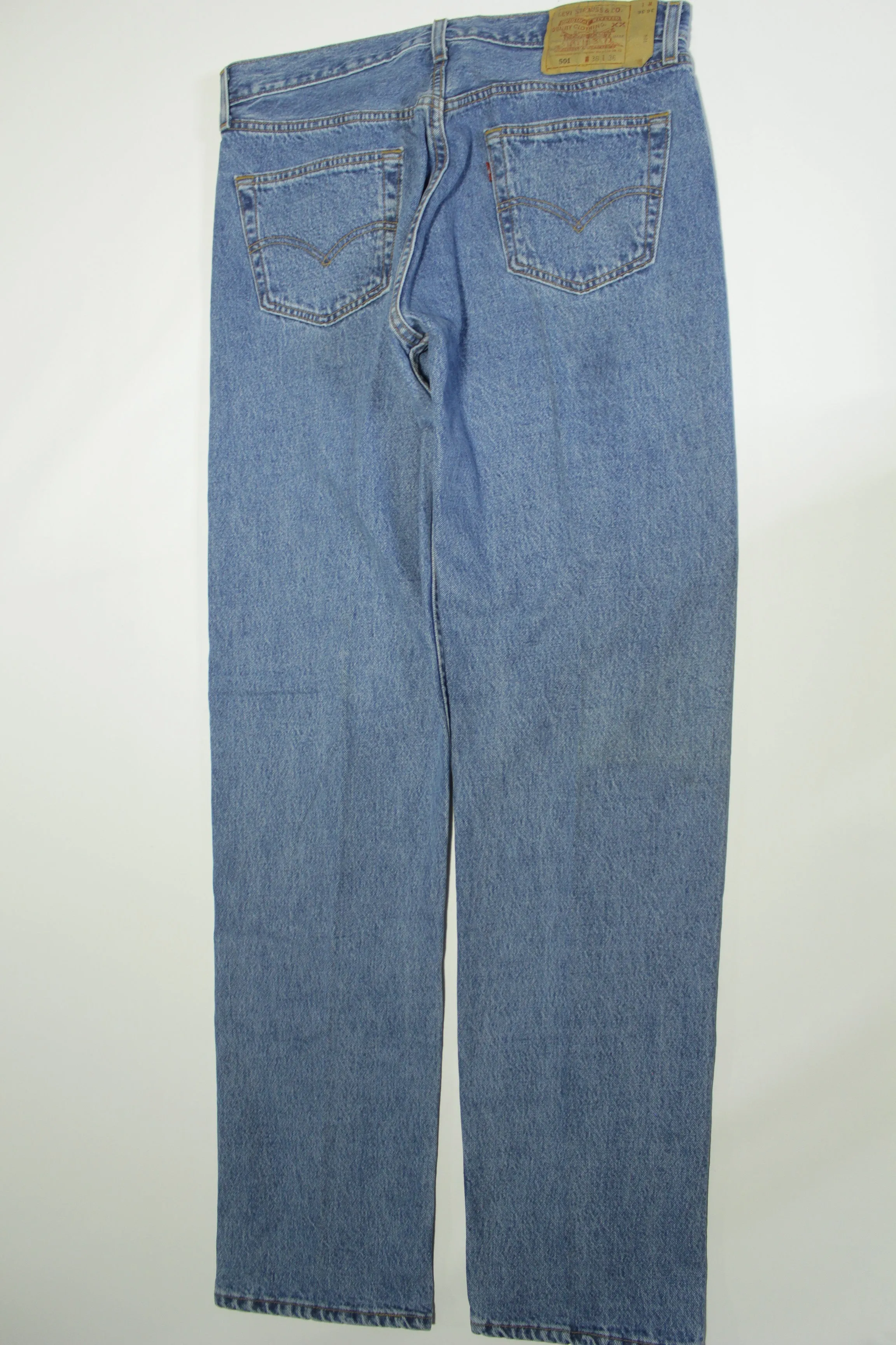 Levis 501 Button Fly Vintage 90's Denim Grunge Punk Red Tab Blue Jeans