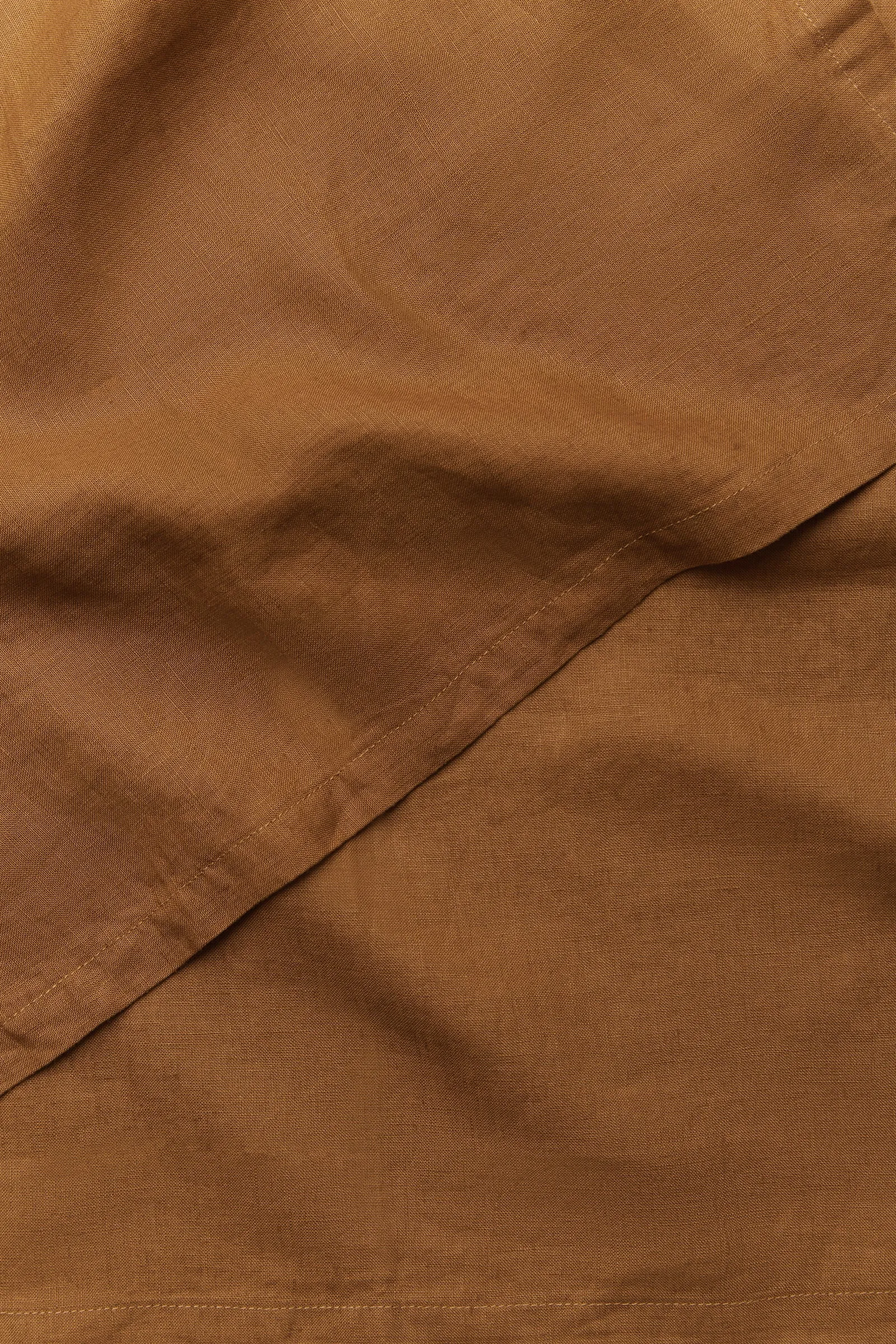 Linen Table Cloth Tobacco