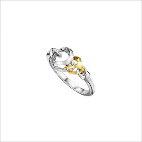 Linked By Love Silver & Gold Ring