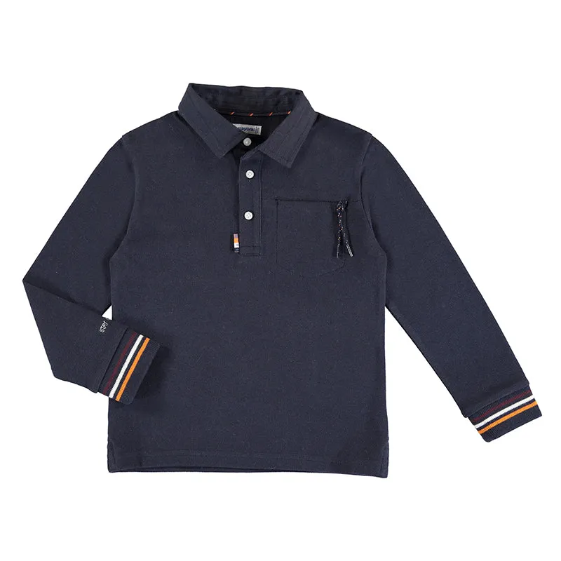 Mayoral Mini L/S Polo _Navy 4175-53