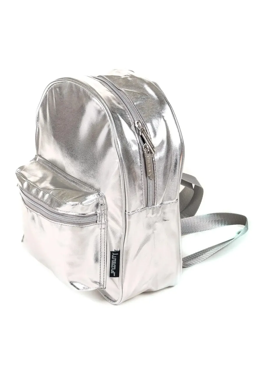 Mini Backpack Rollerskating 80s (Metallic Silver)