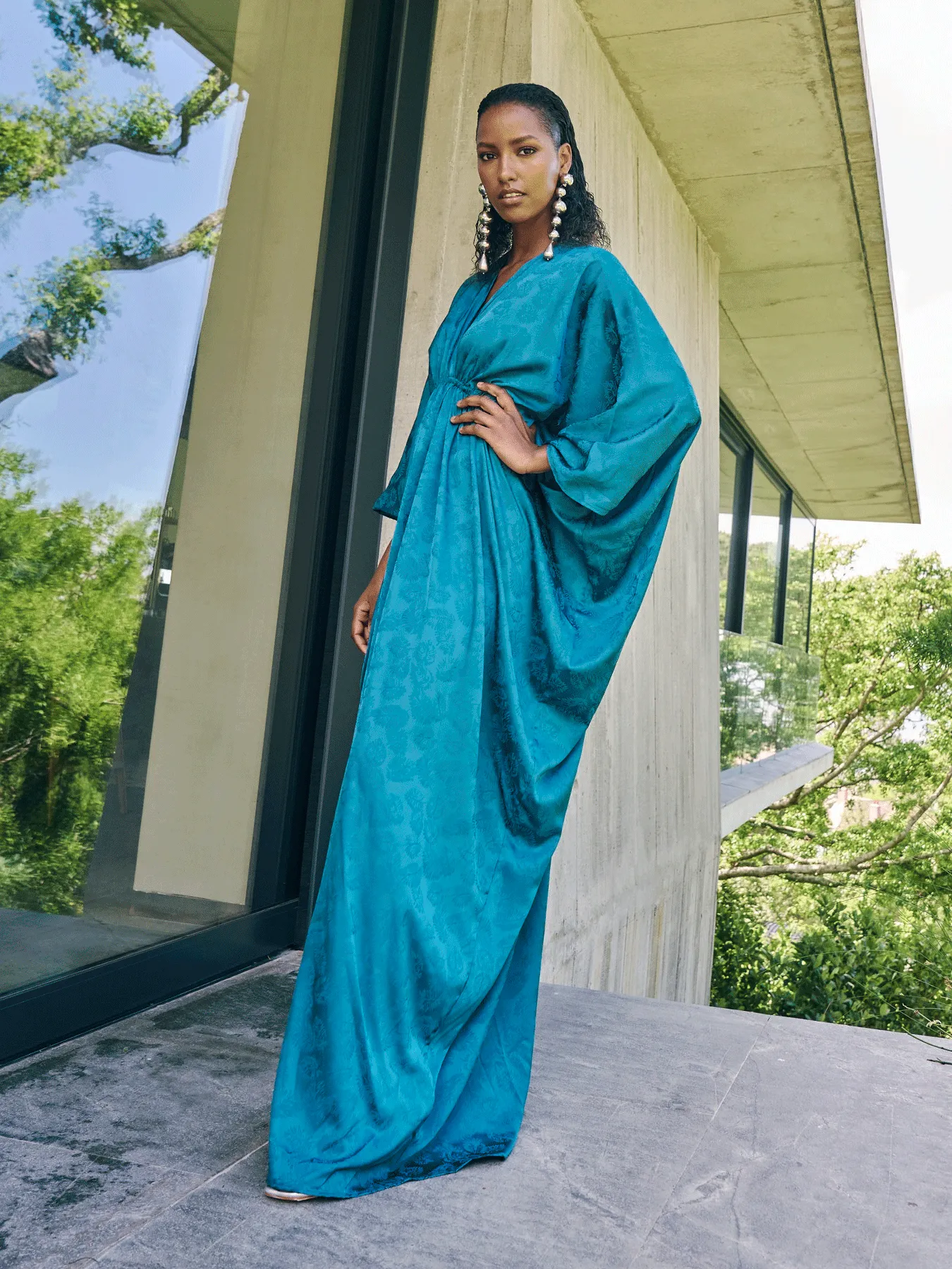 Naim Dress - Zeen Teal