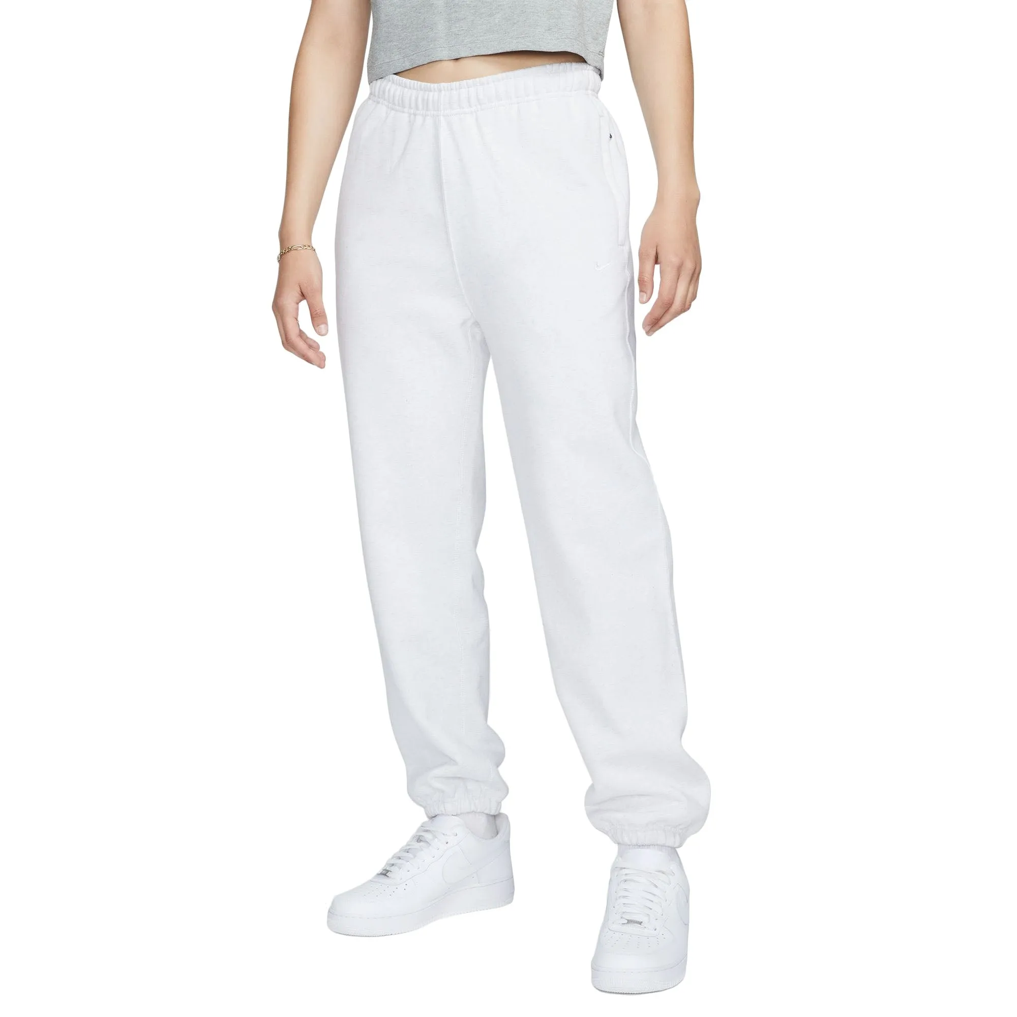 Nike Solo Swoosh Woman's Fleece Pants Birch Heather CW5565-051