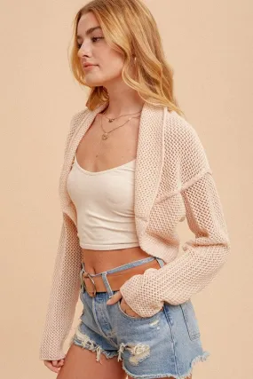 Open Crochet Knit Bolero