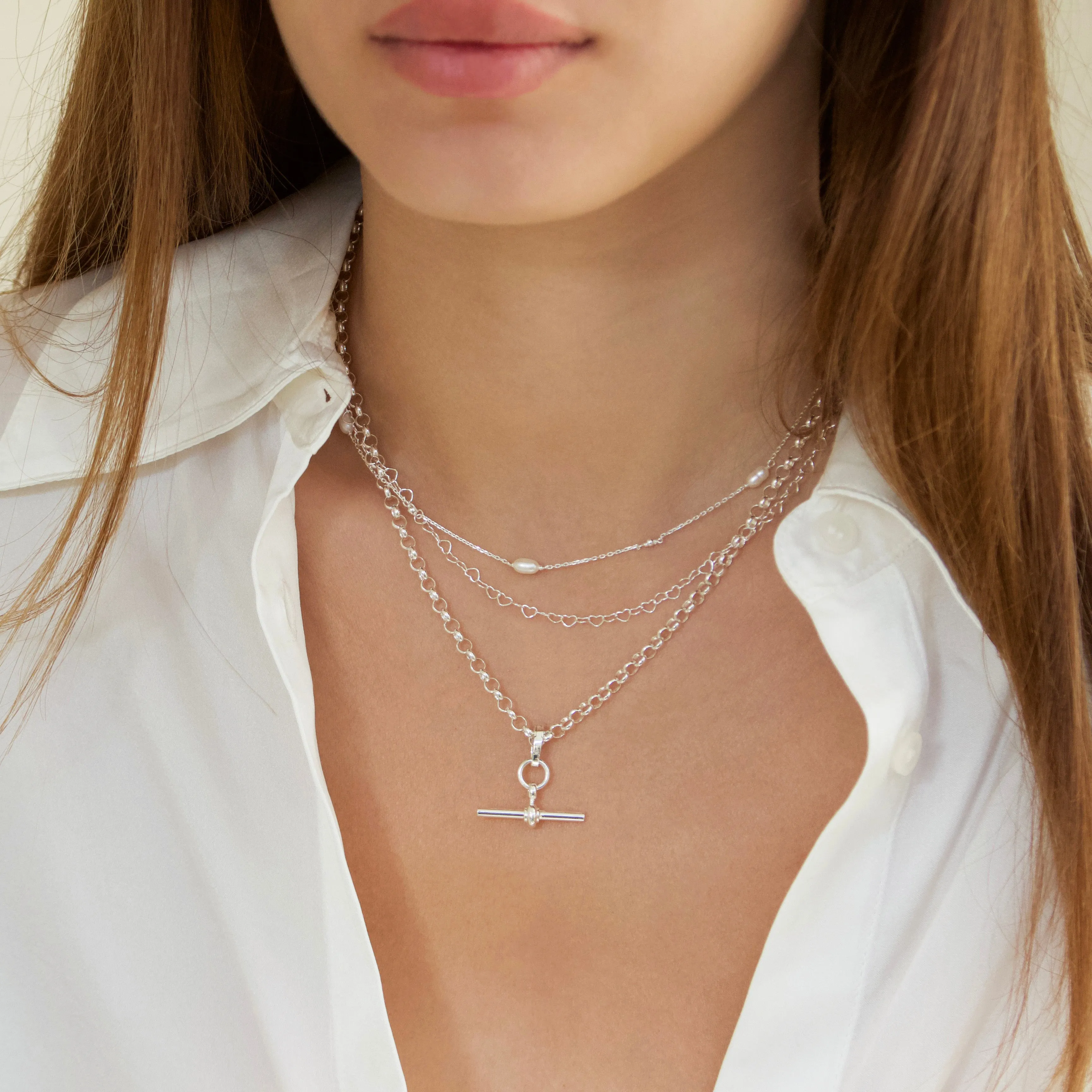 Organic Pearl Infinity Necklace