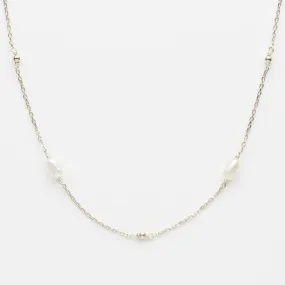 Organic Pearl Infinity Necklace