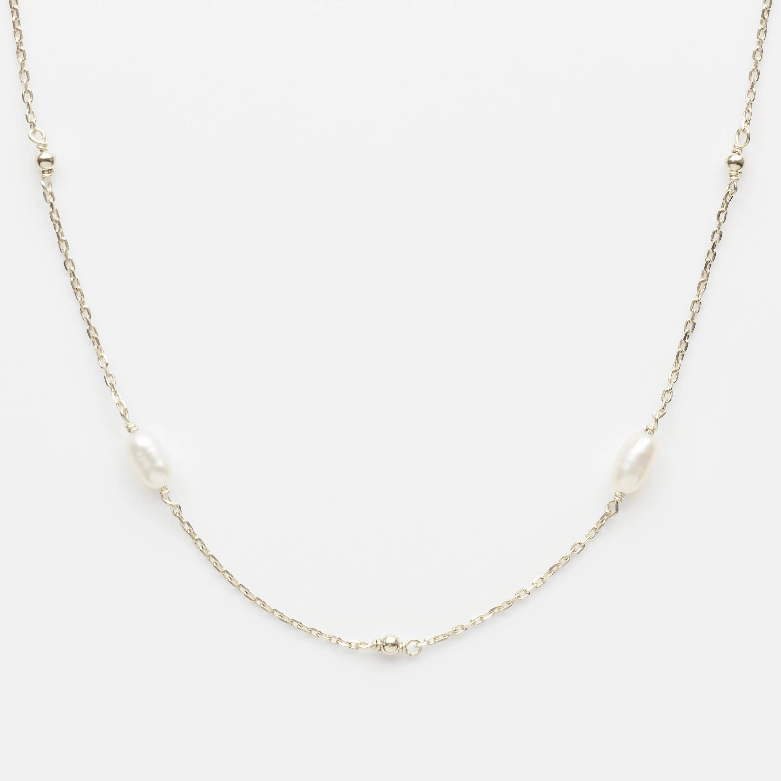 Organic Pearl Infinity Necklace