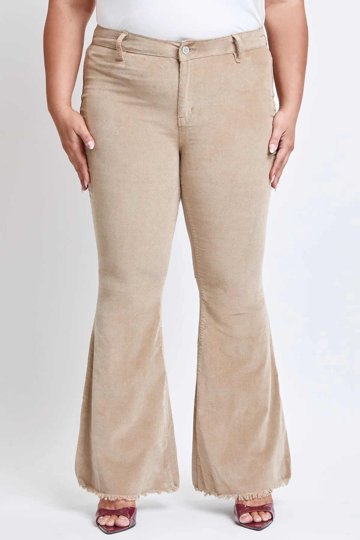 Plus Size Women's Corduroy Flare Pants