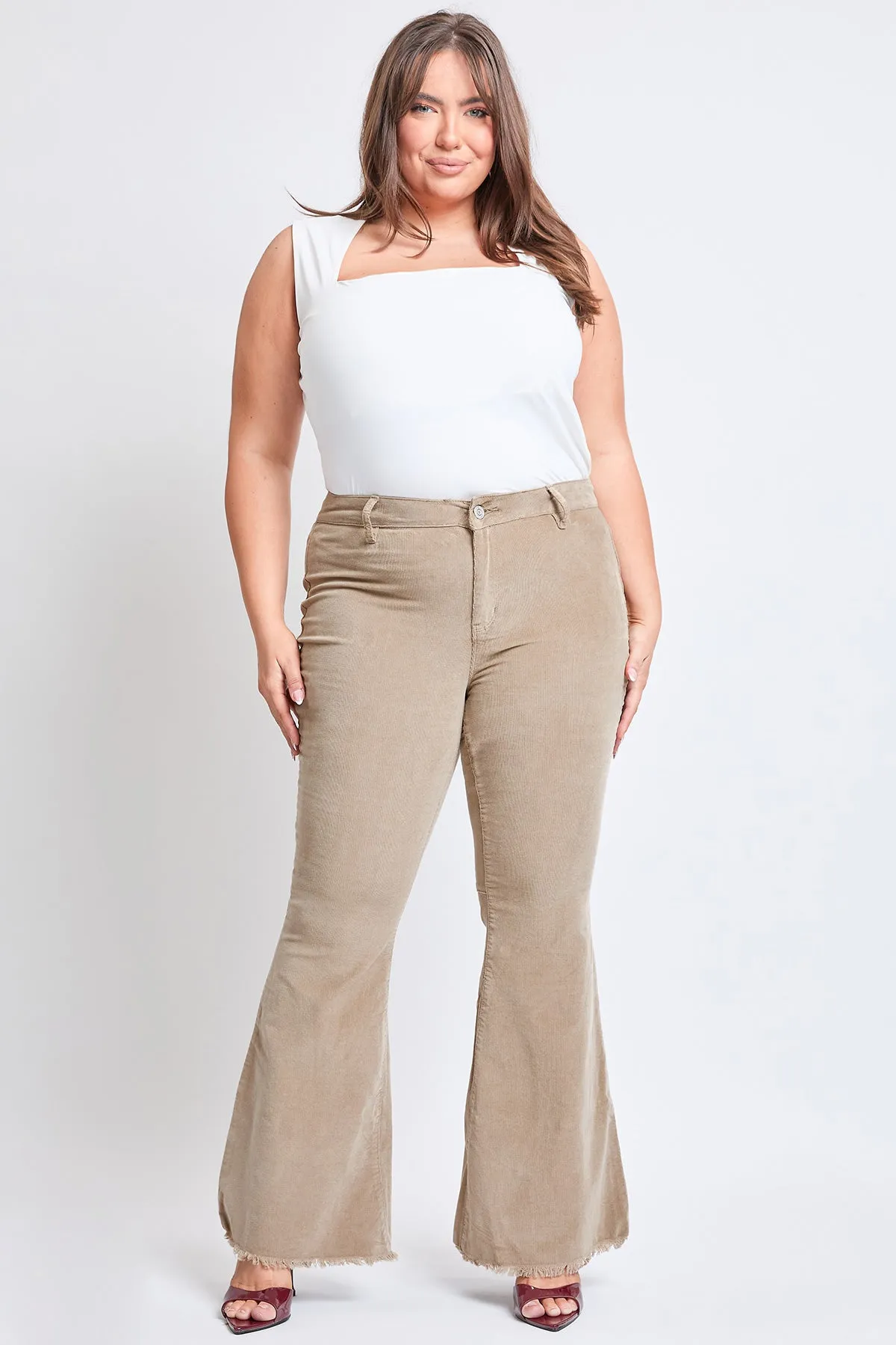 Plus Size Women's Corduroy Flare Pants