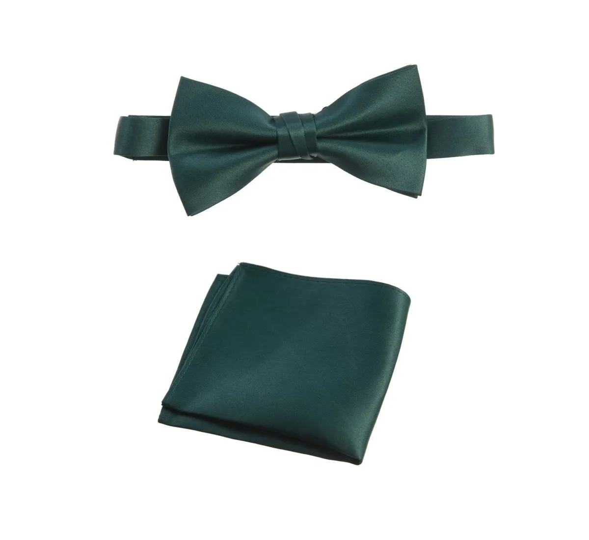 Pre-tied Bow Tie and Pocket Square Handkerchief Sets