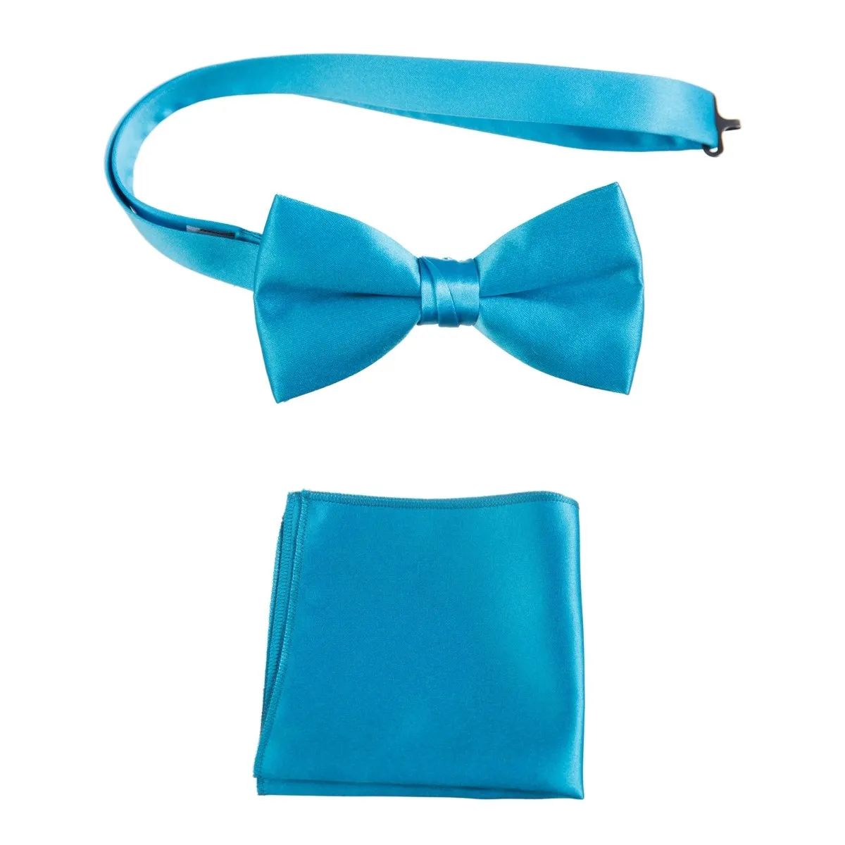 Pre-tied Bow Tie and Pocket Square Handkerchief Sets