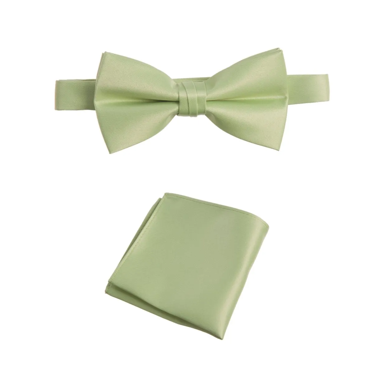 Pre-tied Bow Tie and Pocket Square Handkerchief Sets