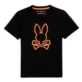 Psycho Bunny Kids Santa Monica Embroidered Black T-Shirt_ B0u842a2pc-001