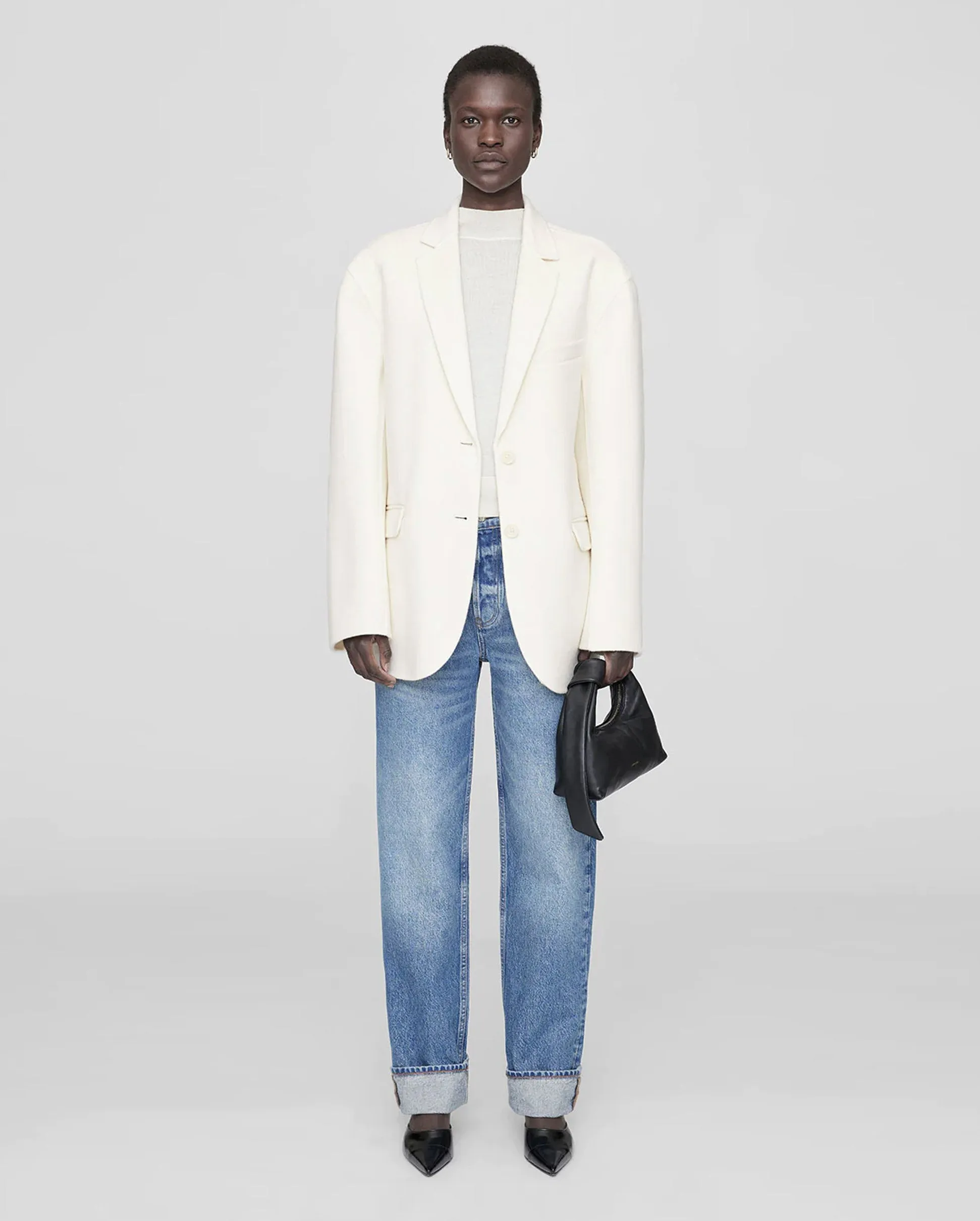 QUINN BLAZER / WHITE CASHMERE BLEND